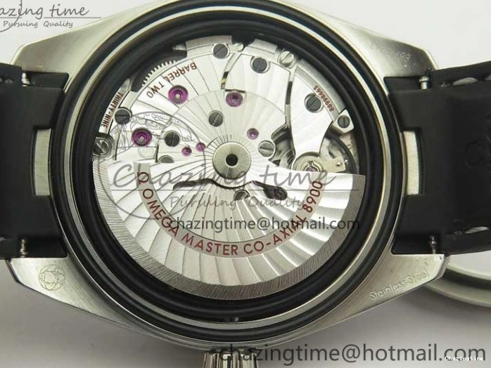 0308 Aqua Terra 150M Master Chronometers VSF 1:1 Best Edition Black Dial SS Hand on Black Rubber Strap A8900 Super Clone Unisex 8005